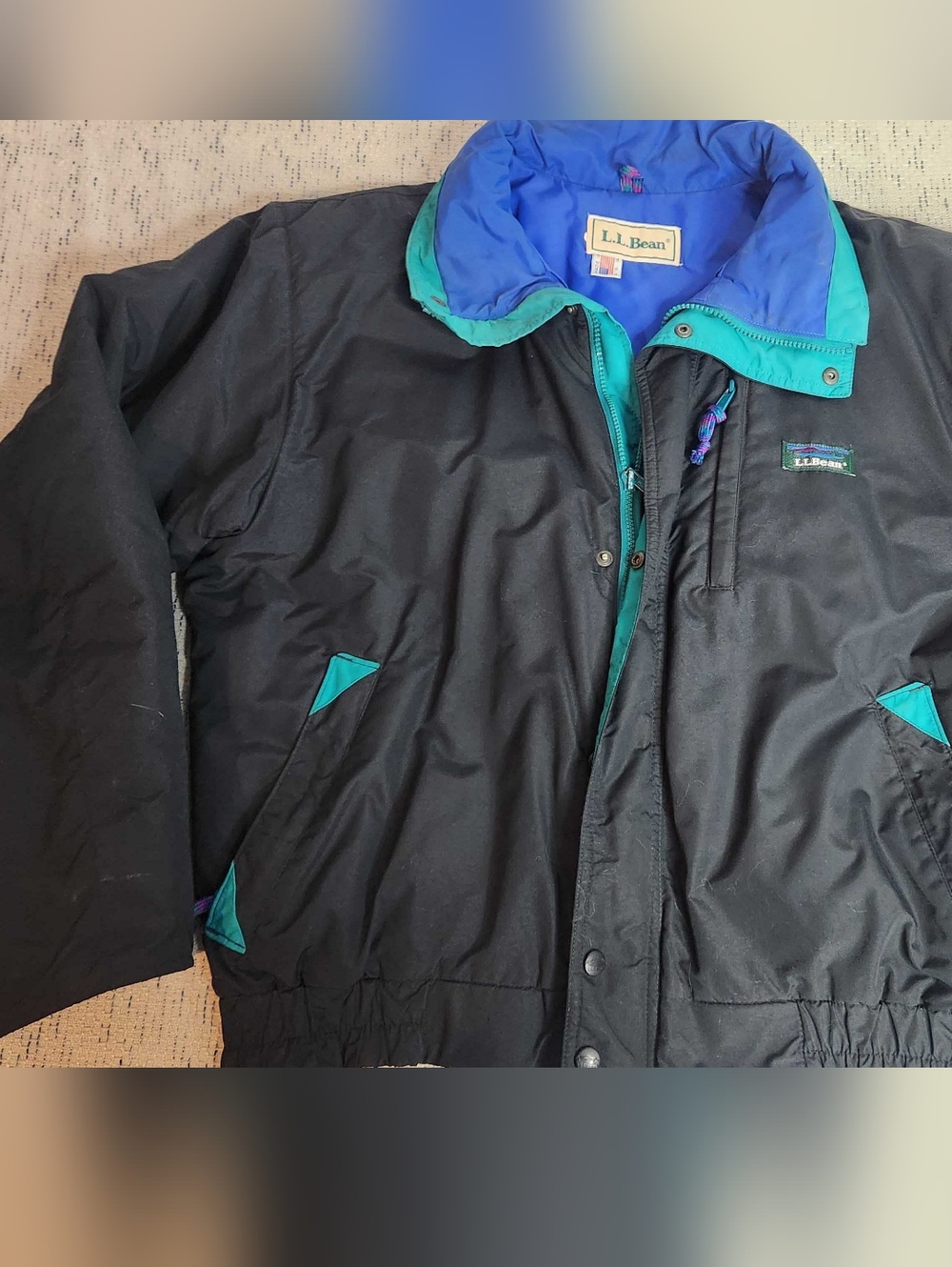 Vintage LL Bean 90s Gorpcore Colorblock Jacket USA Outdoor Coat